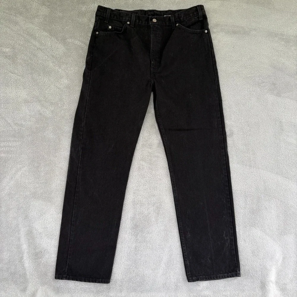 Vintage Levis 505 Jeans Mens 40X32 Black Regular Straight Orange Tab Denim‎ USA